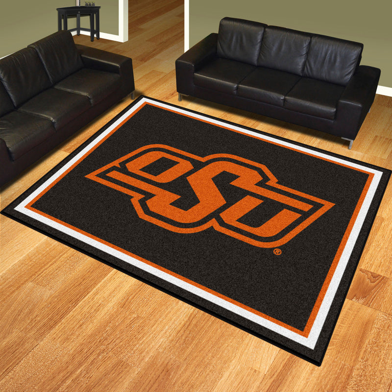 Oklahoma State University Collegiate 8x10 Plush Rug