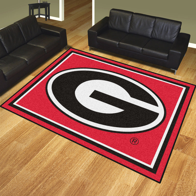 University of Georgia Collegiate 8x10 Plush Rug