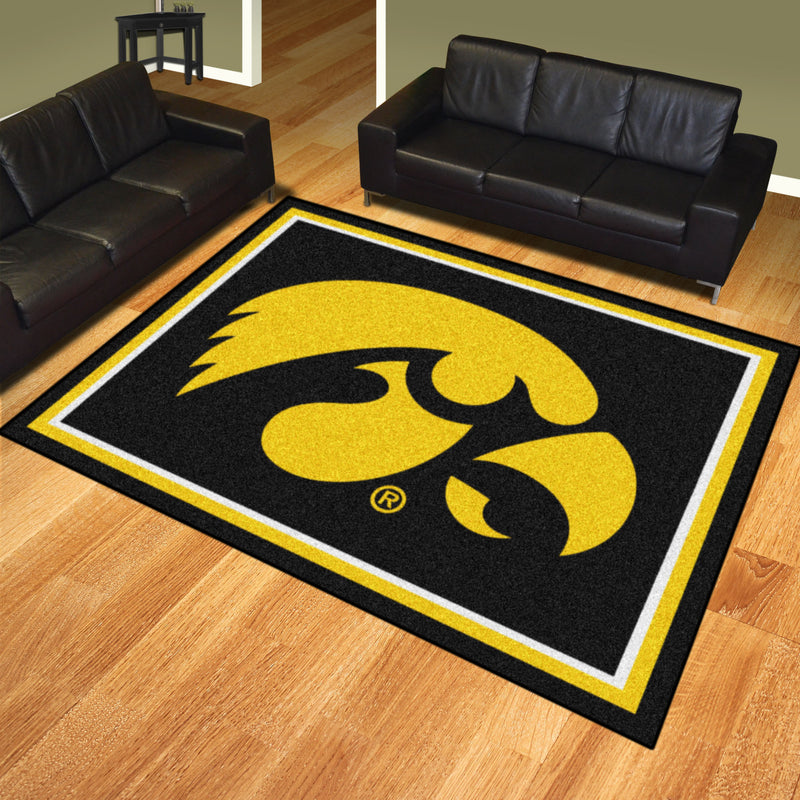 University of Iowa Collegiate 8x10 Plush Rug