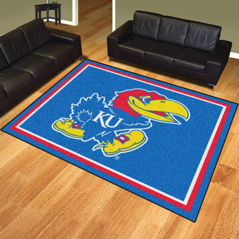 University of Kansas Collegiate 8x10 Plush Rug