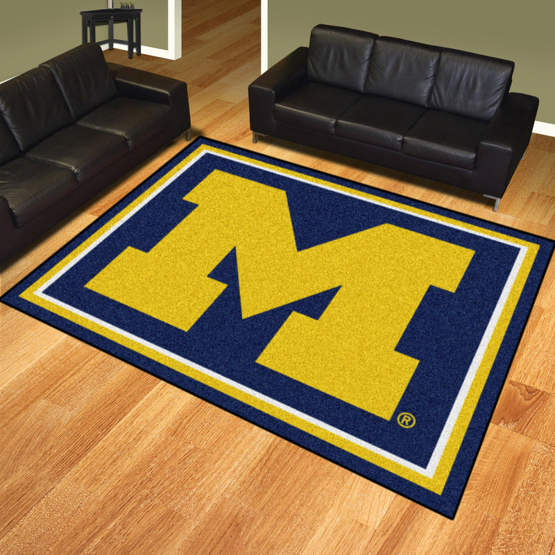 University of Michigan Collegiate 8x10 Plush Rug