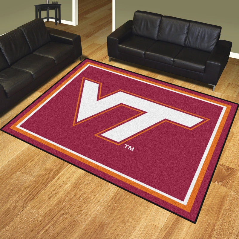 Virginia Tech Collegiate 8x10 Plush Rug