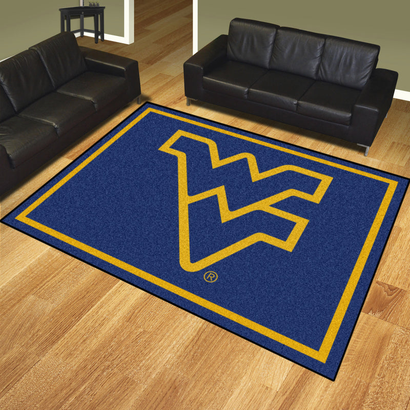 West Virginia University Collegiate 8x10 Plush Rug