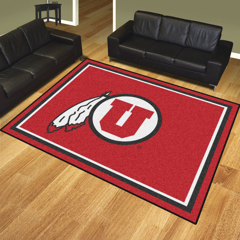 University of Utah Collegiate 8x10 Plush Rug