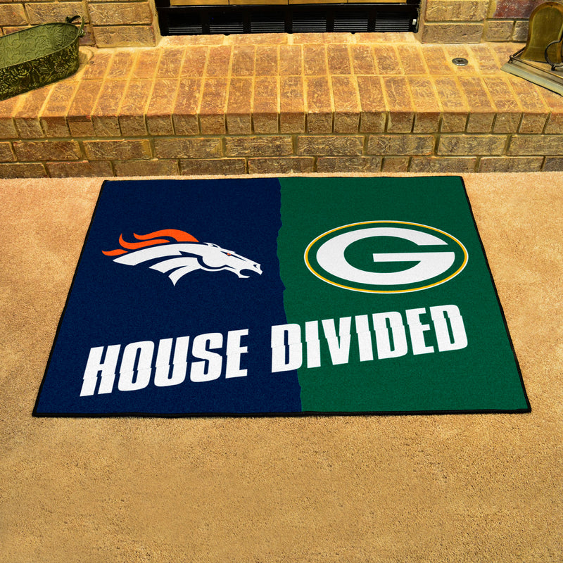 House Divided - Broncos / Packers NFL Mats