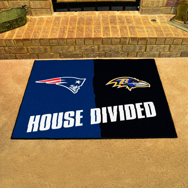House Divided - Patriots / Ravens NFL Mats