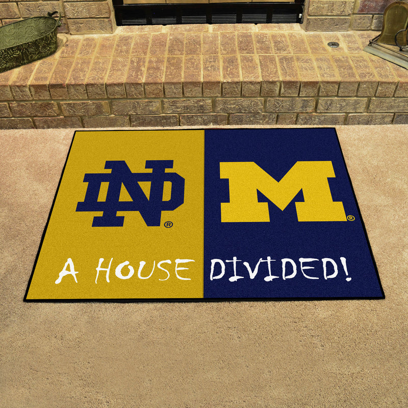 House Divided - Notre Dame / Michigan Collegiate Mat