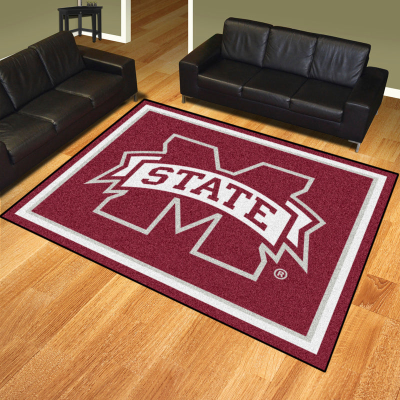 Mississippi State University Collegiate 8x10 Plush Rug