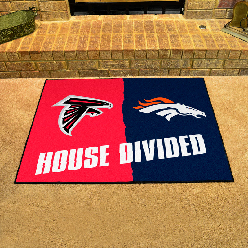 House Divided - Falcons / Broncos NFL Mats