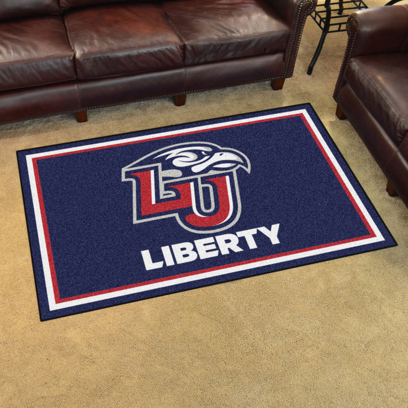 Liberty University Collegiate 4x6 Plush Rug