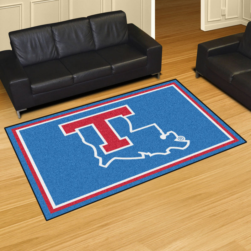 Louisiana Tech University Collegiate 5x8 Plush Rug