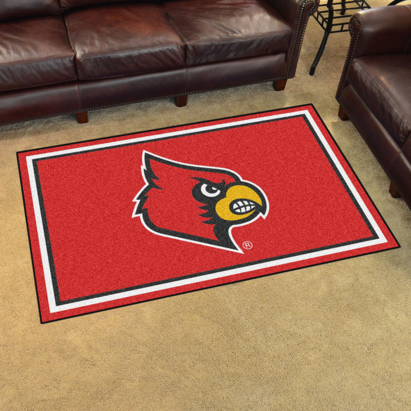 University of Louisville Collegiate 4x6 Plush Rug