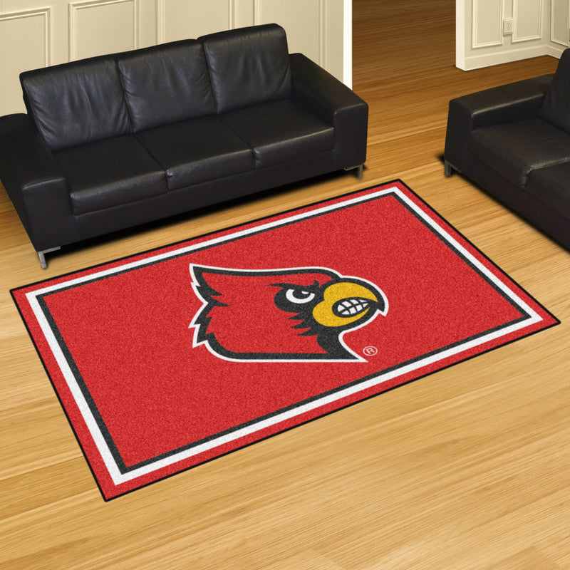 University of Louisville Collegiate 5x8 Plush Rug