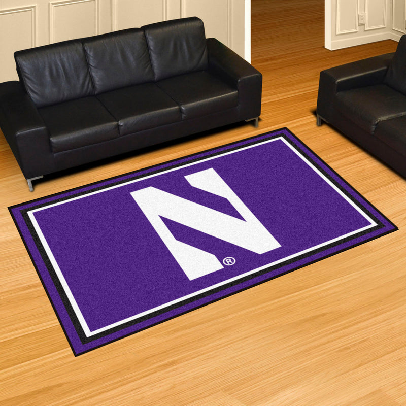 Northwestern University Collegiate 5x8 Plush Rug