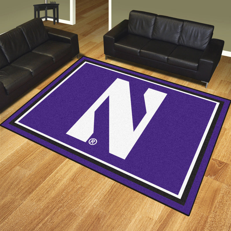 Northwestern University Collegiate 8x10 Plush Rug