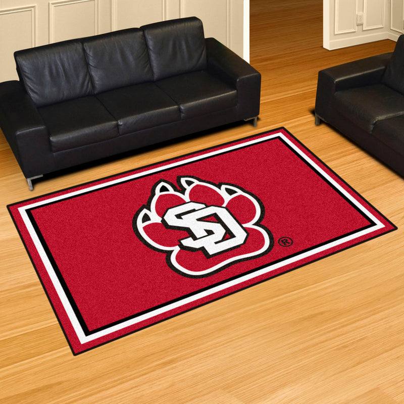 University of South Dakota Collegiate 5x8 Plush Rug