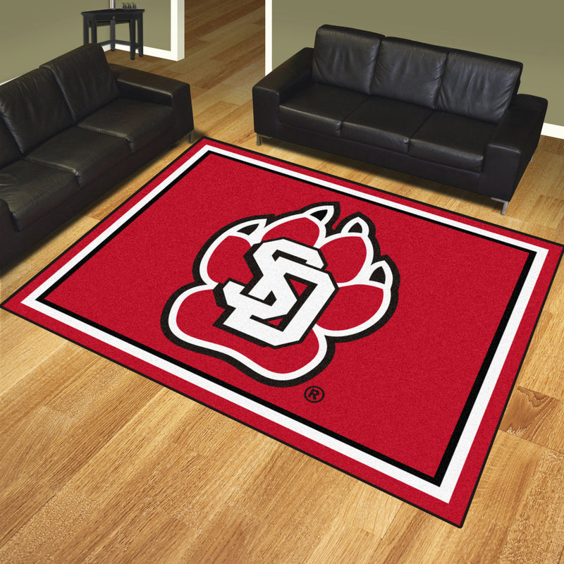 University of South Dakota Collegiate 8x10 Plush Rug