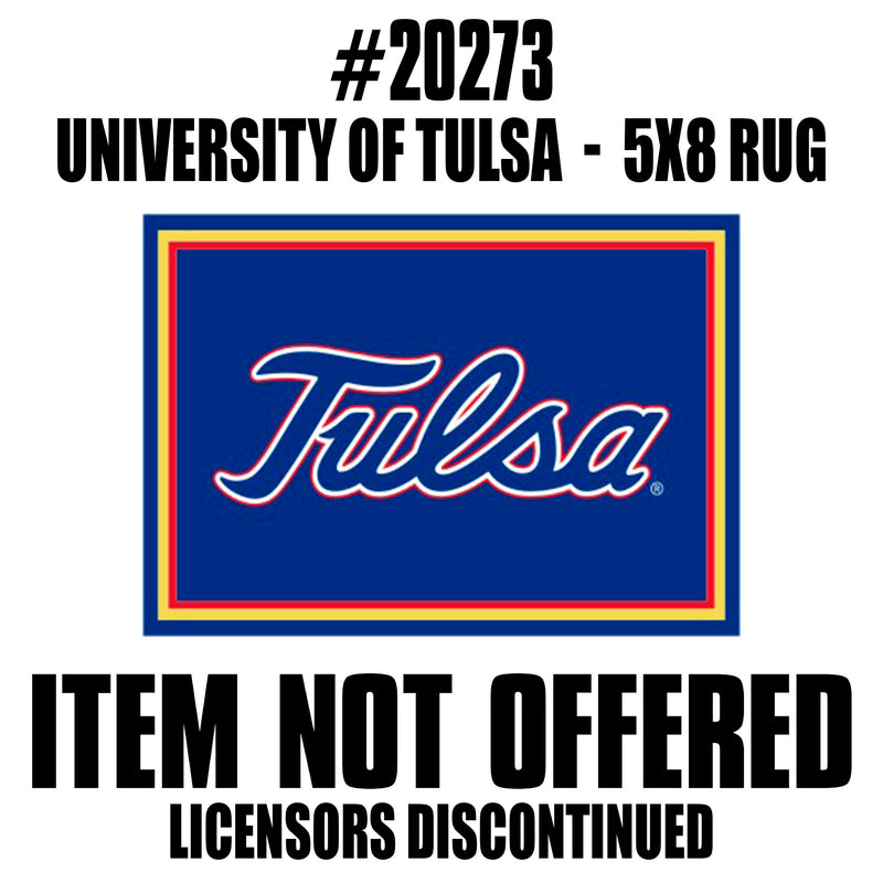 University of Tulsa Collegiate 5x8 Plush Rug