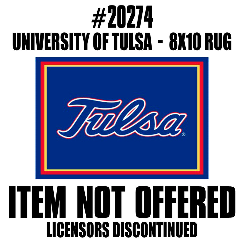University of Tulsa Collegiate 8x10 Plush Rug