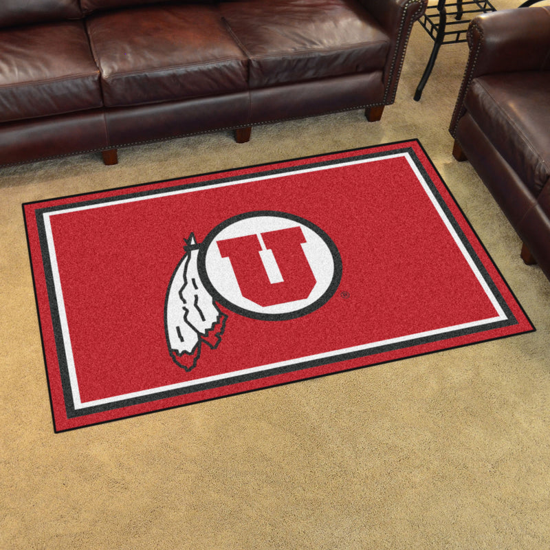 University of Utah Collegiate 4x6 Plush Rug