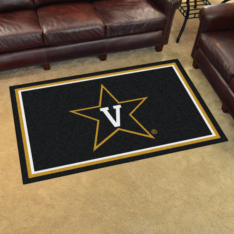 Vanderbilt University Collegiate 4x6 Plush Rug