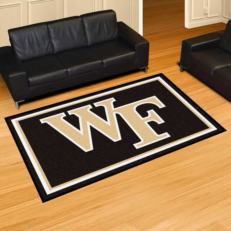 Wake Forest University Collegiate 5x8 Plush Rug