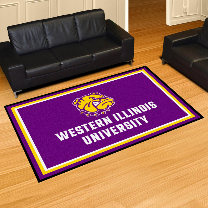 Western Illinois University Collegiate 5x8 Plush Rug