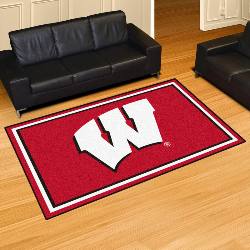 University of Wisconsin Collegiate 5x8 Plush Rug