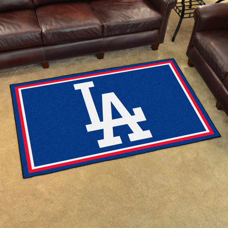 Los Angeles Dodgers Alternative MLB 4x6 Plush Rugs