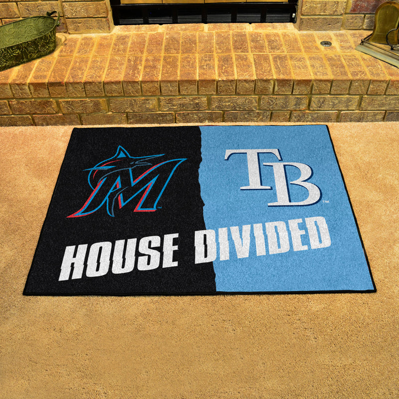 House Divided - Marlins / Rays MLB Mats