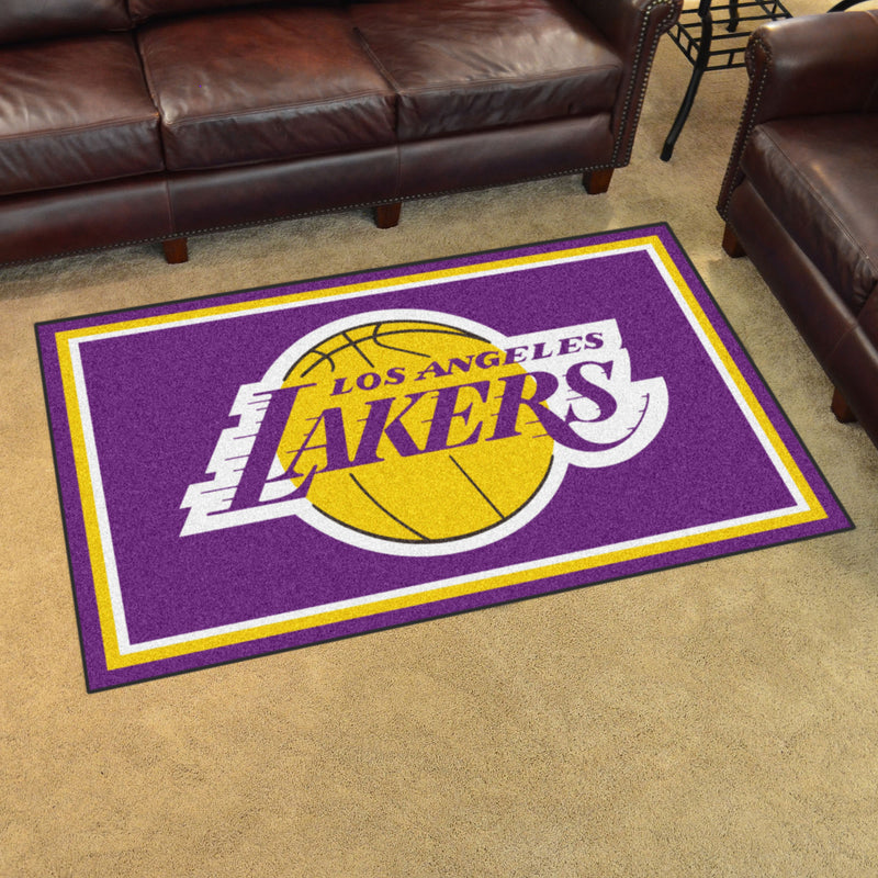 Los Angeles Lakers NBA 4x6 Plush Rug