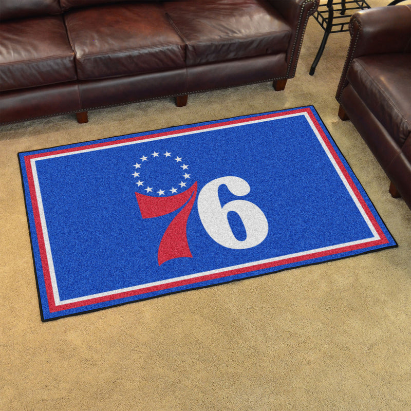 Philadelphia 76ers NBA 4x6 Plush Rug