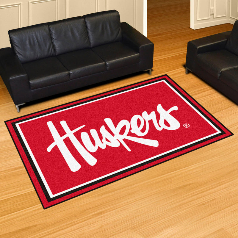 University of Nebraska Huskers Collegiate 5x8 Plush Rug