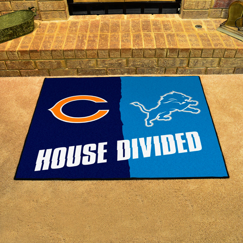 House Divided - Bears / Lions NFL Mats