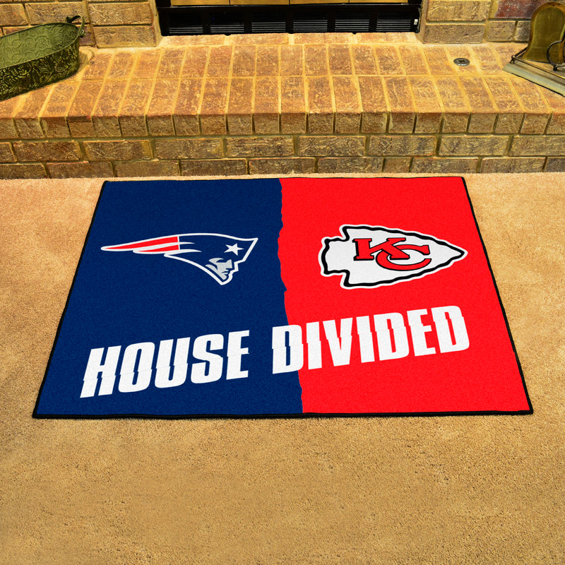 House Divided - Patriots / Chiefs NFL Mats