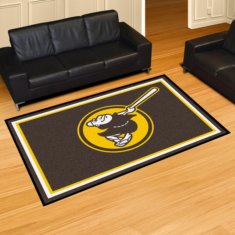 San Diego Padres Brown MLB 5x8 Plush Rugs