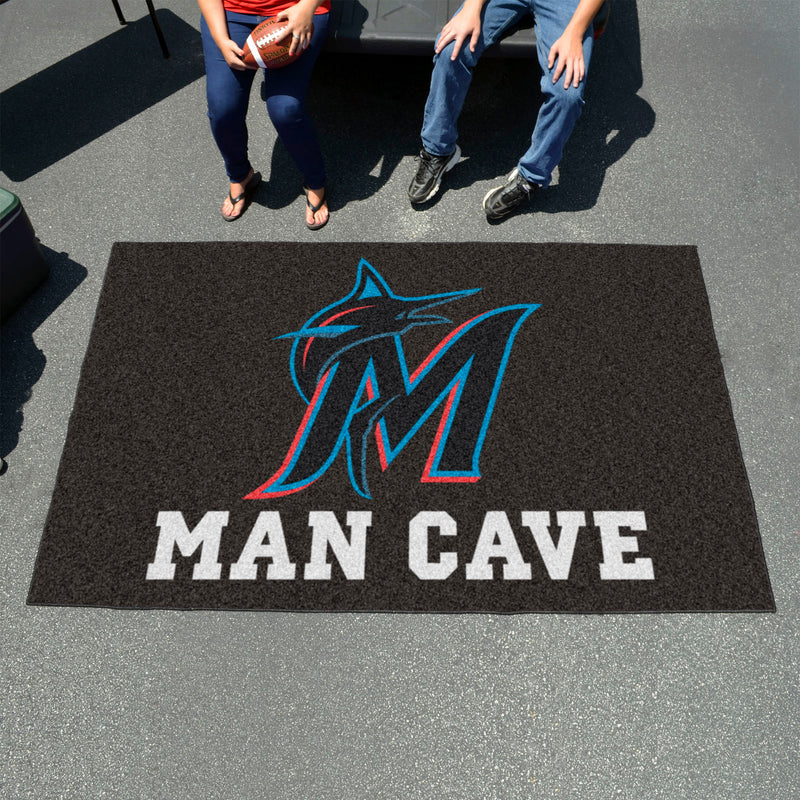 Miami Marlins MLB Man Cave Ultimat Rectangular Mats