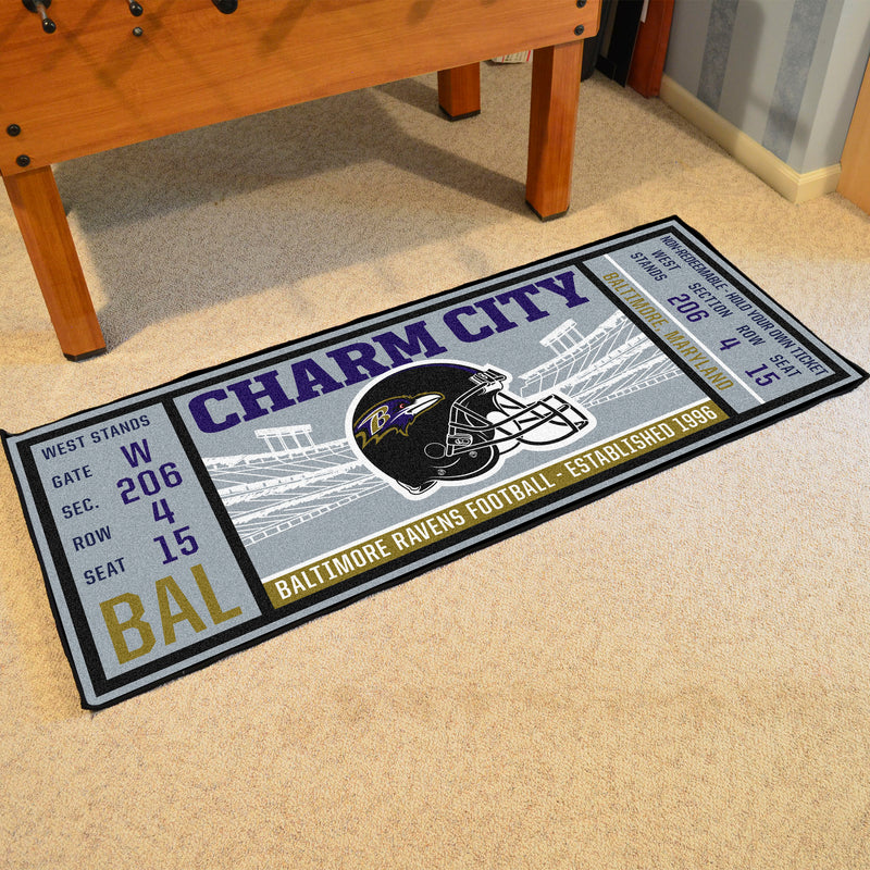 Baltimore Ravens NFL Ticket Runner Mats