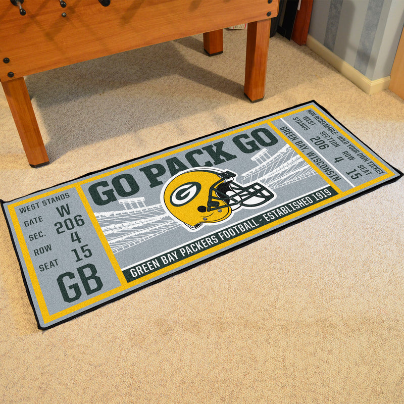 Green Bay Packers NFL Ticket Runner Mats