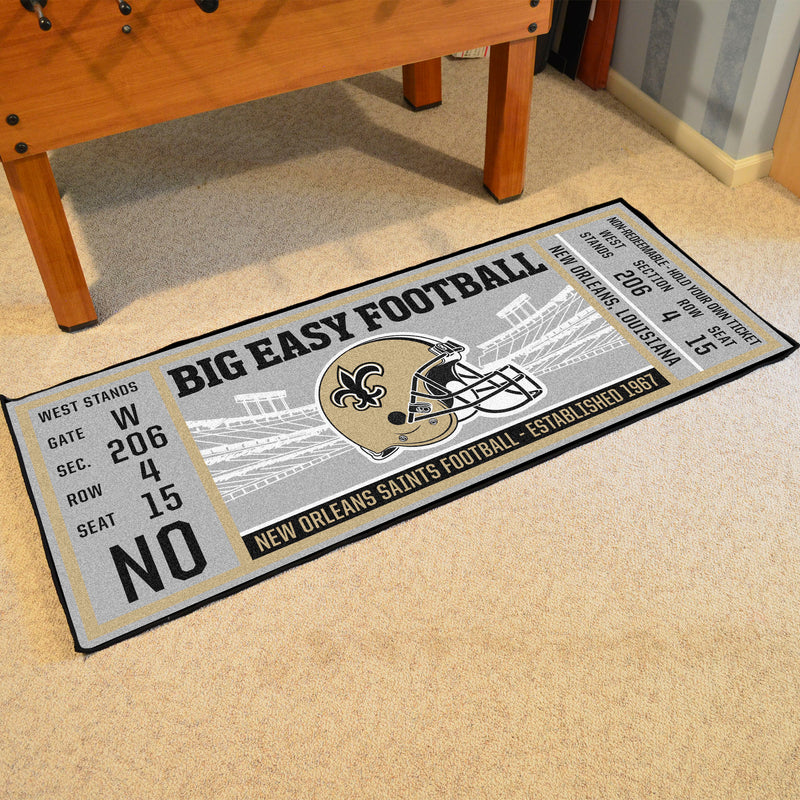 New Orleans Saints NFL Ticket Runner Mats