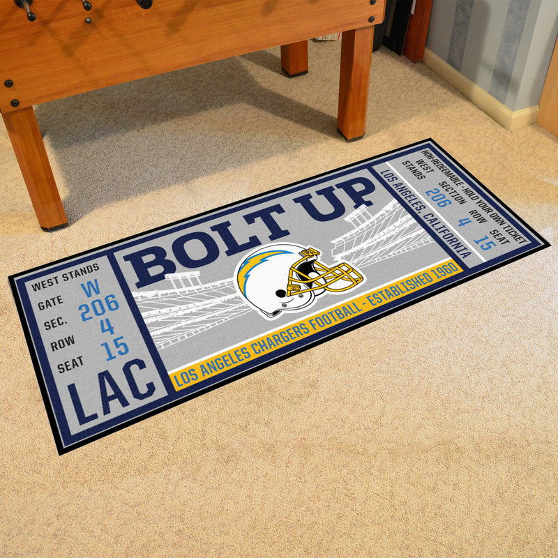 Los Angeles Chargers NFL Ticket Runner Mats