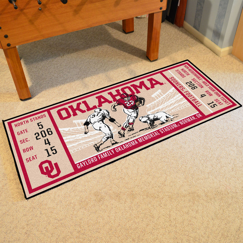 University of Oklahoma Collegiate Ticket Runner Mat