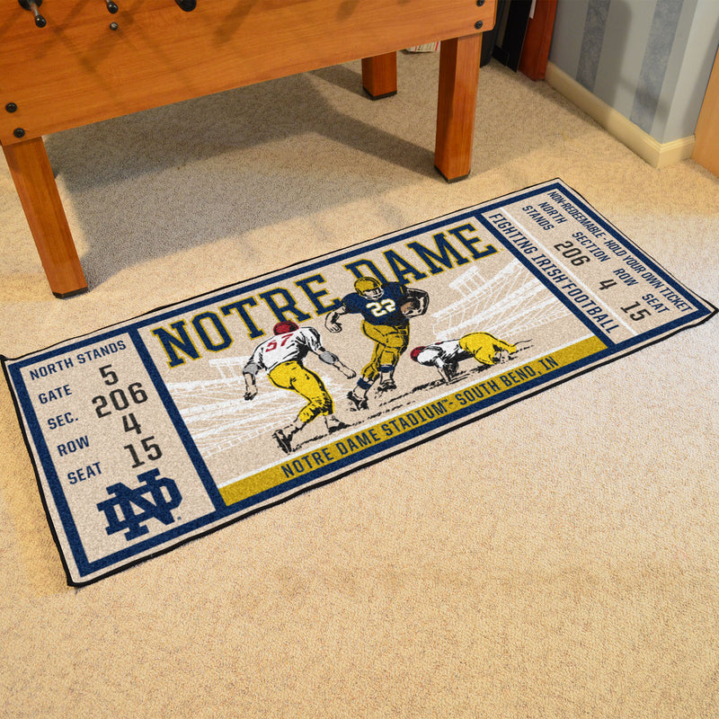 Notre Dame Collegiate Ticket Runner Mat