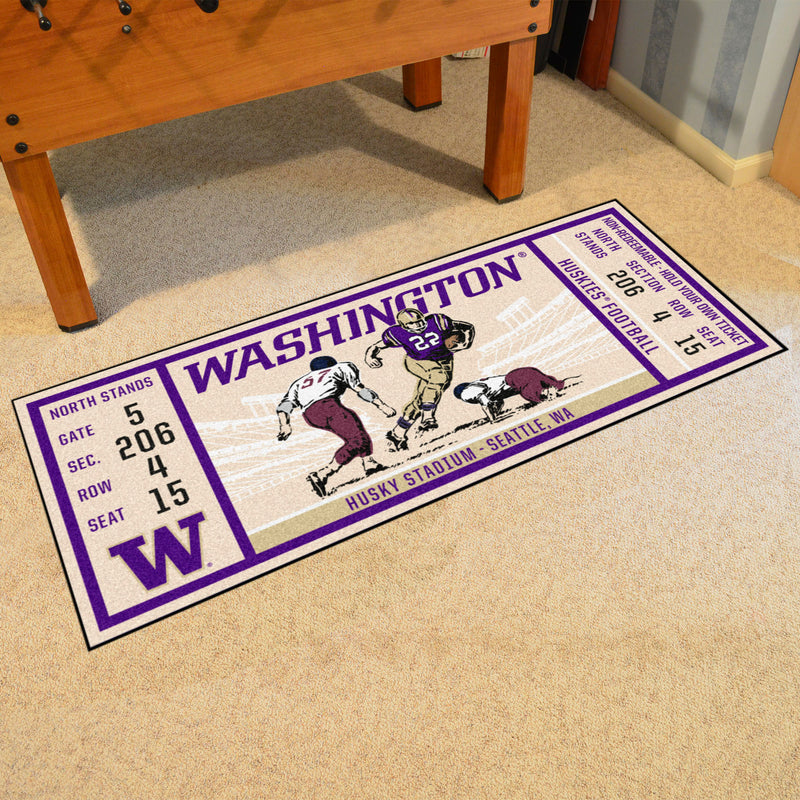 University of Washington Collegiate Ticket Runner Mat