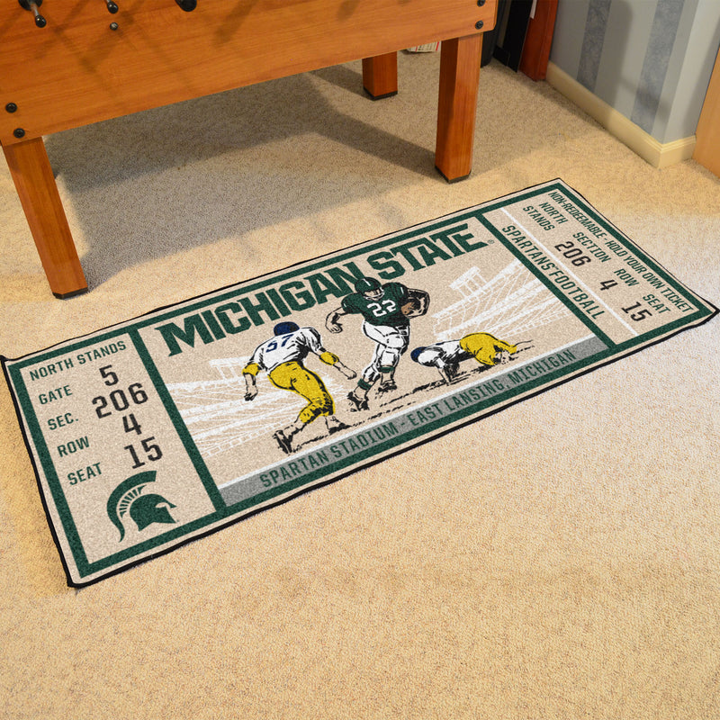 Michigan State University Collegiate Ticket Runner Mat