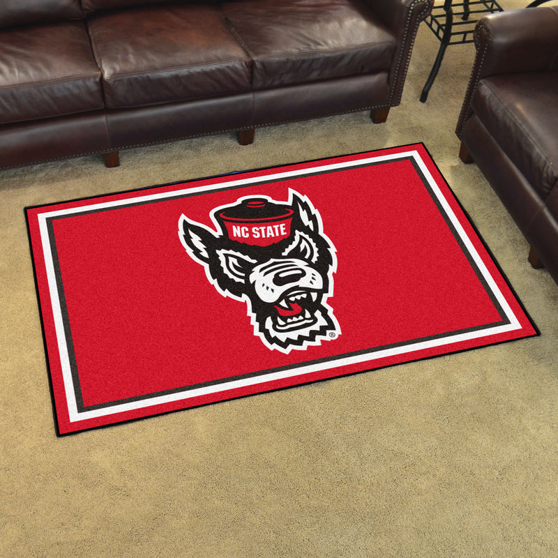 North Carolina State University Wolf Collegiate 4x6 Plush Rug