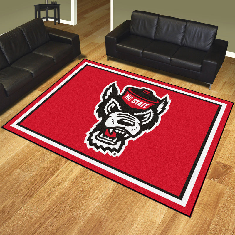 North Carolina State University Wolf Collegiate 8x10 Plush Rug