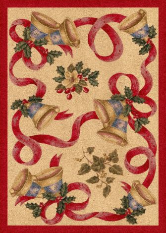 Bells & Bows Chimes Holiday Collection Area Rug