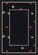 Billiards Border Theme Rugs 2 Collection Area Rug