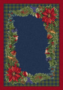 Bountiful Crimson Red Holiday Collection Area Rug